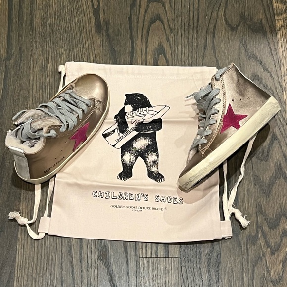 NWT Golden Goose x Bonpoint Rose Gold Limited Edition Sneaker in box - Picture 2 of 5